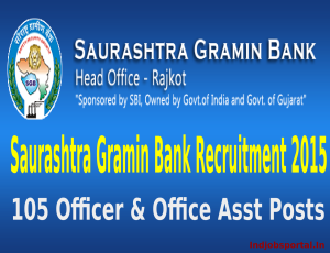 Saurashtra Gramin Bank Recruitment 2015 For 105 Officer & Office Asst Posts