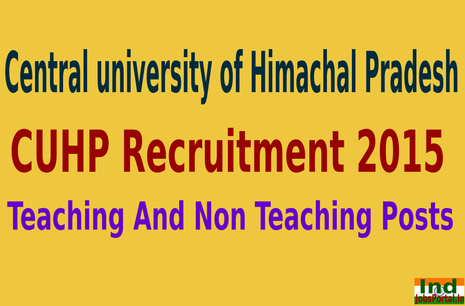 CUHP Recruitment 2015 For 91 Teaching And Non Teaching Posts